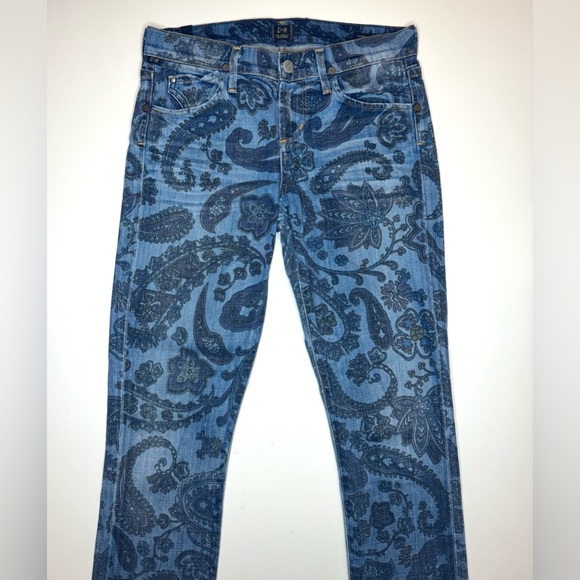Citizens Of Humanity Womens Floral Paisley Avedon Low Rise Skinny Leg Jeans 26 - Picture 2 of 11